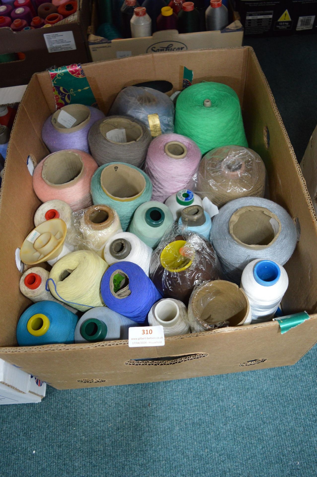 Assorted Spools of Yarn