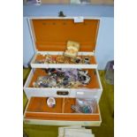 Jewellery Box and Vintage Costume Jewellery