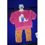 Pekkle Plush Top with Bodysuit & Pants 4pc Set Size: 12 months