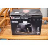 Russell Hobbs Groove Black Toaster