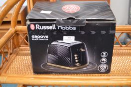 Russell Hobbs Groove Black Toaster