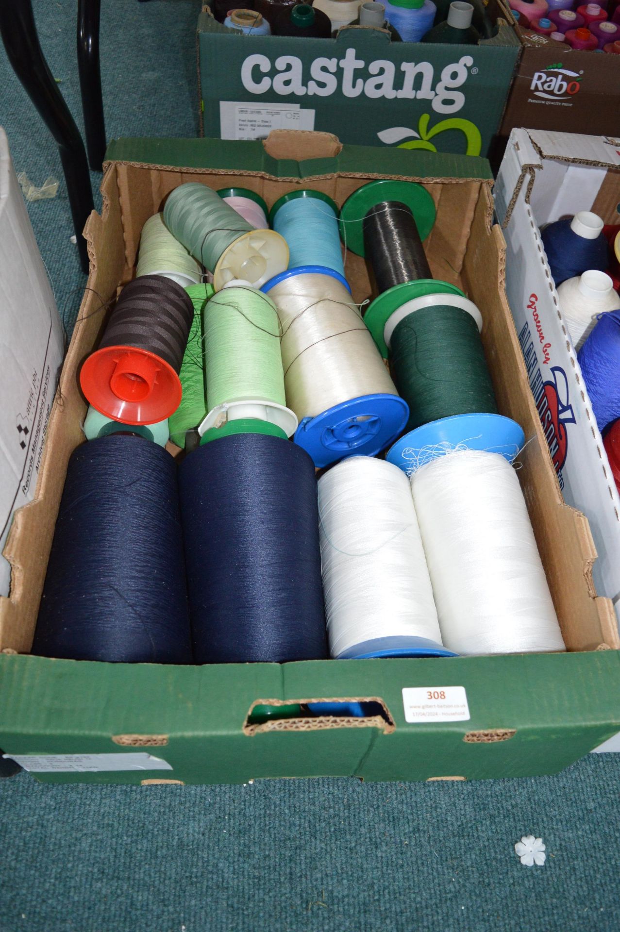 Assorted Spools of Yarn