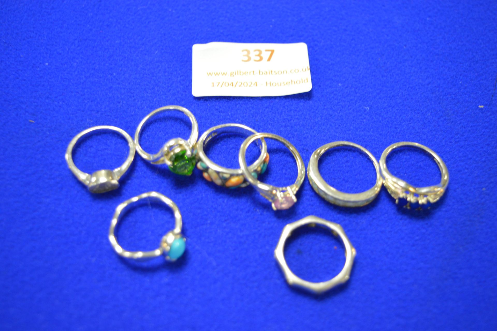Eight 925 Sterling Silver Rings ~20g total