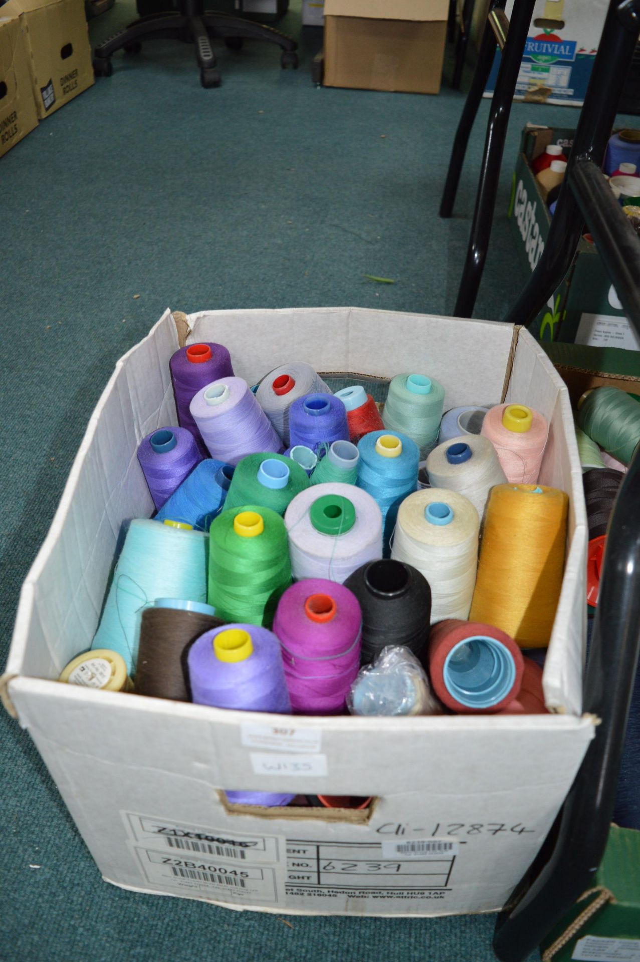 Assorted Spools of Yarn