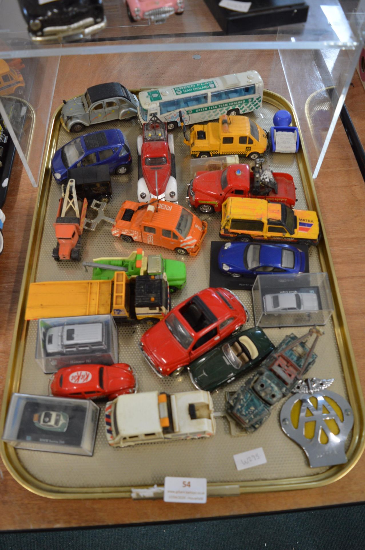 Diecast Vehicles and an AA Badge