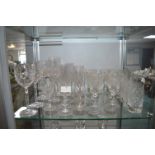 Cut Glass Lead Crystal Wine Glasses etc.