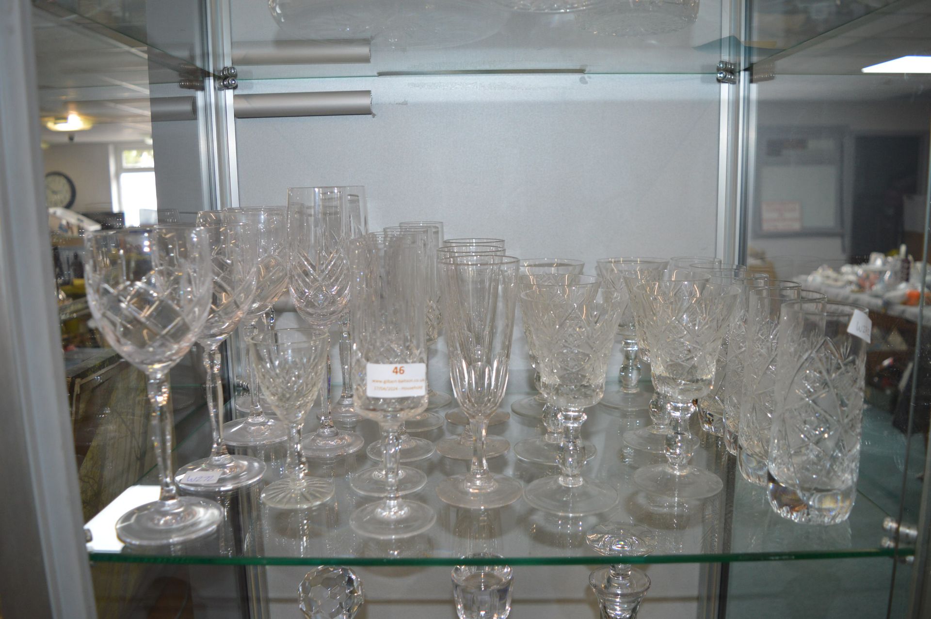 Cut Glass Lead Crystal Wine Glasses etc.