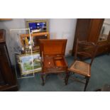 Mirrors, Prints, Sewing Box, and a Single Chair