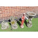 Four Concrete Garden Ornaments