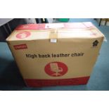 Staples Highback Leather Faced Managers Chair in B
