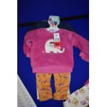 Pekkle Plush Top with Bodysuit & Pants 4pc Set Size: 9 months