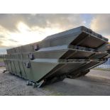 "WFEL Ltd portable ferry bridge pontoons, Marine grade Aluminium, max current speed laden 2.5M/s 4.8