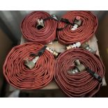 Hose: Qty 4 Angus 51Mm x 12Metres Layflat Hydrant hose with Fittings