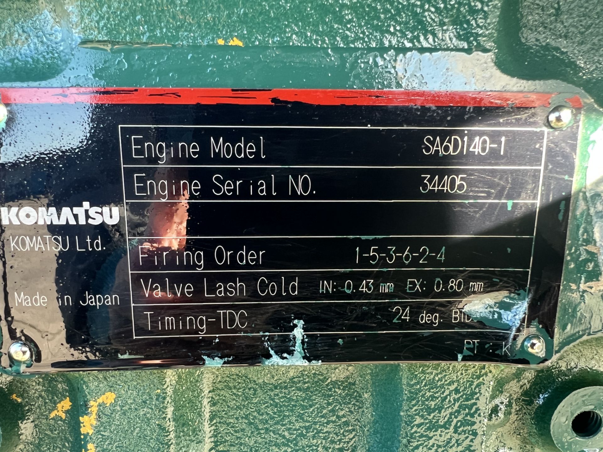 Komatsu SA6D140-1 Marine Diesel Engine Unused - Image 6 of 7