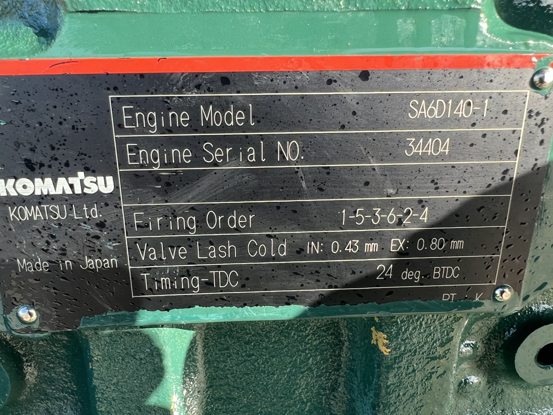 Komatsu SA6D140-1 Marine Diesel Engine Unused - Image 7 of 7