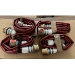 Hose:Qty 4 Angus 51Mm x 2Metres Layflat Hydrant hose with Fittings
