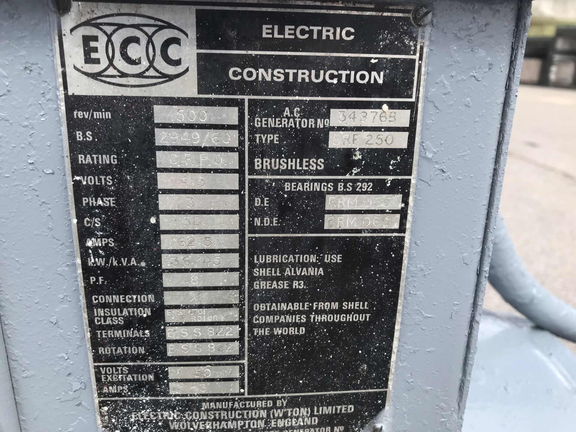 Generator: 45Kva Continuous 49Kva stansbdy Lister Ex Standby - Image 5 of 5