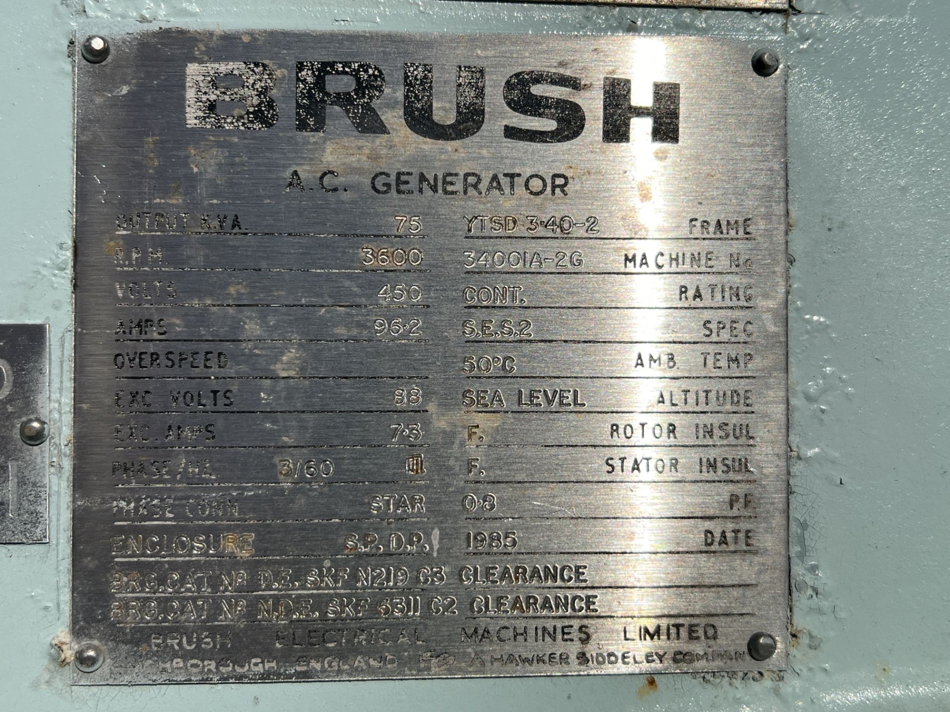 Generator: 75Kva Continuous 82Kva Standby Gas Turbine - Image 5 of 6