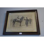 Framed Derby Winner Print with King Edward VII dat