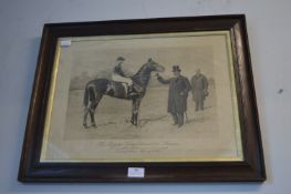 Framed Derby Winner Print with King Edward VII dat