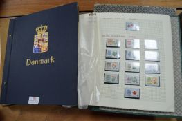 Two Album of Danish and Canadian Stamps