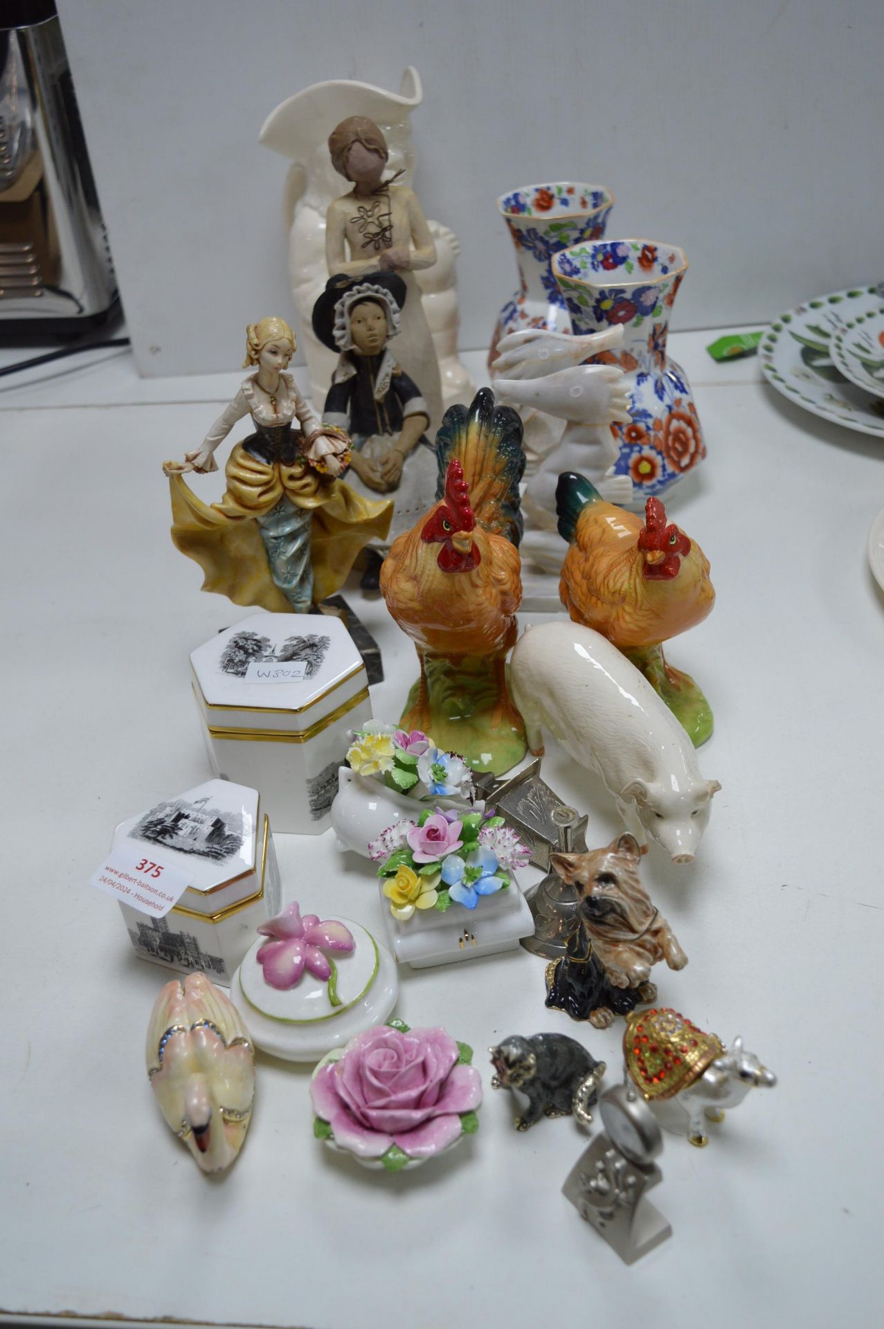 Pottery Ornaments, Vase, etc. Including Royal Worc