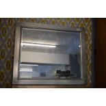 Silver Framed Beveled Edge Mirror