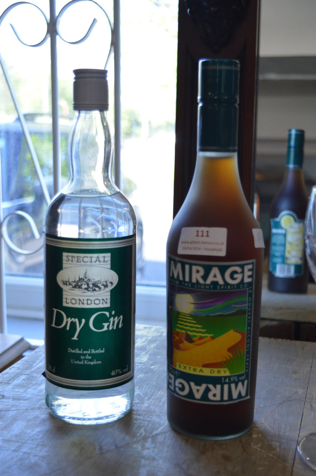London Dry Gin and Mirage Extra Dry Gin