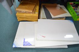 Artists Canvases (as new), Note Boards, Envelopes,