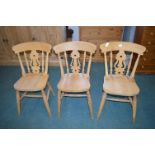 Three Pine Dining Chairs (matching lot 120)