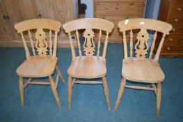 Three Pine Dining Chairs (matching lot 120)