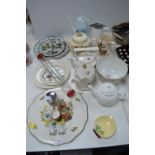 Vintage Pottery Teapots, Cake Stands, etc.