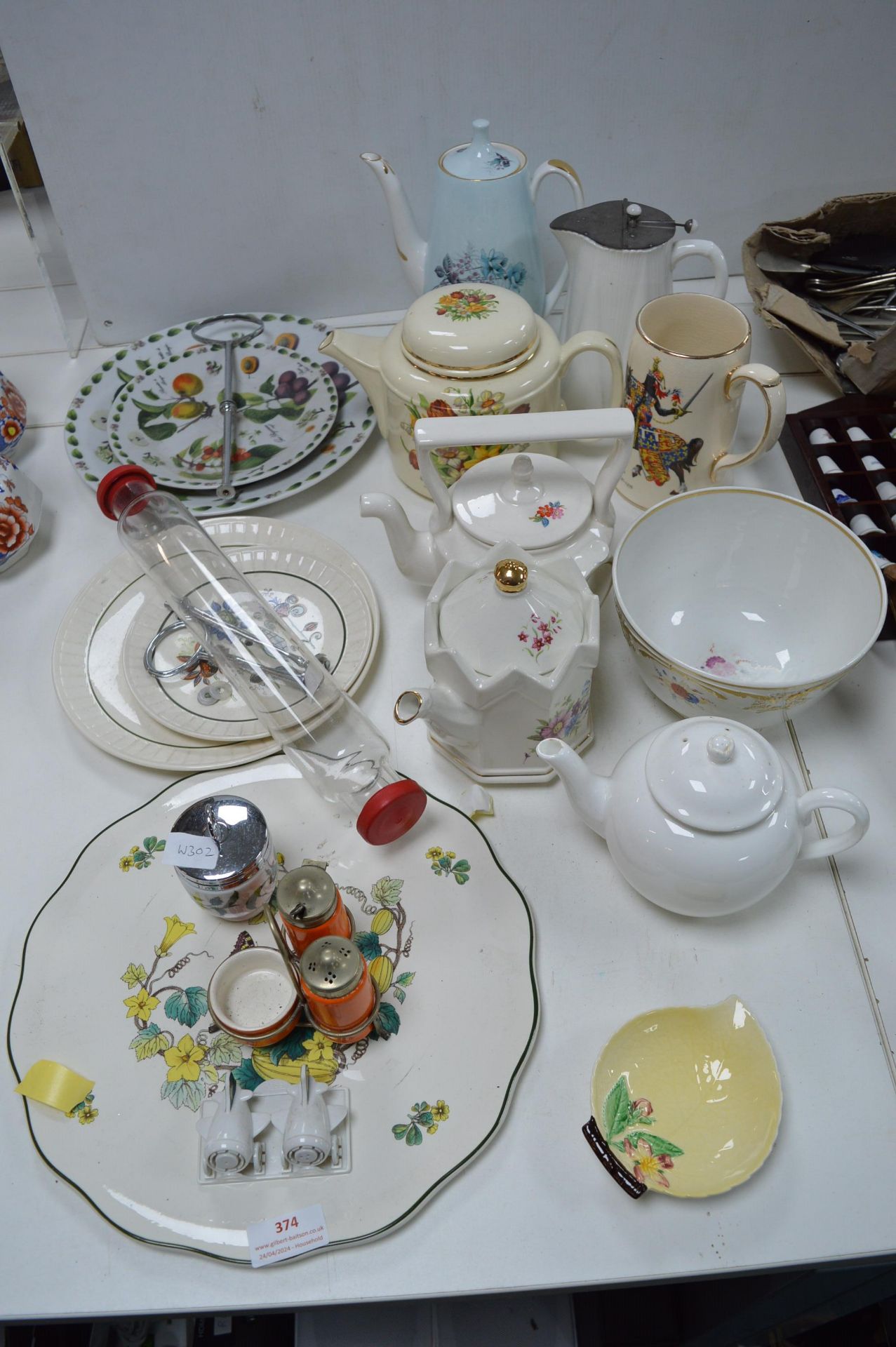 Vintage Pottery Teapots, Cake Stands, etc.