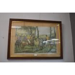 Victorian Framed Hunting Print Featuring the Duke
