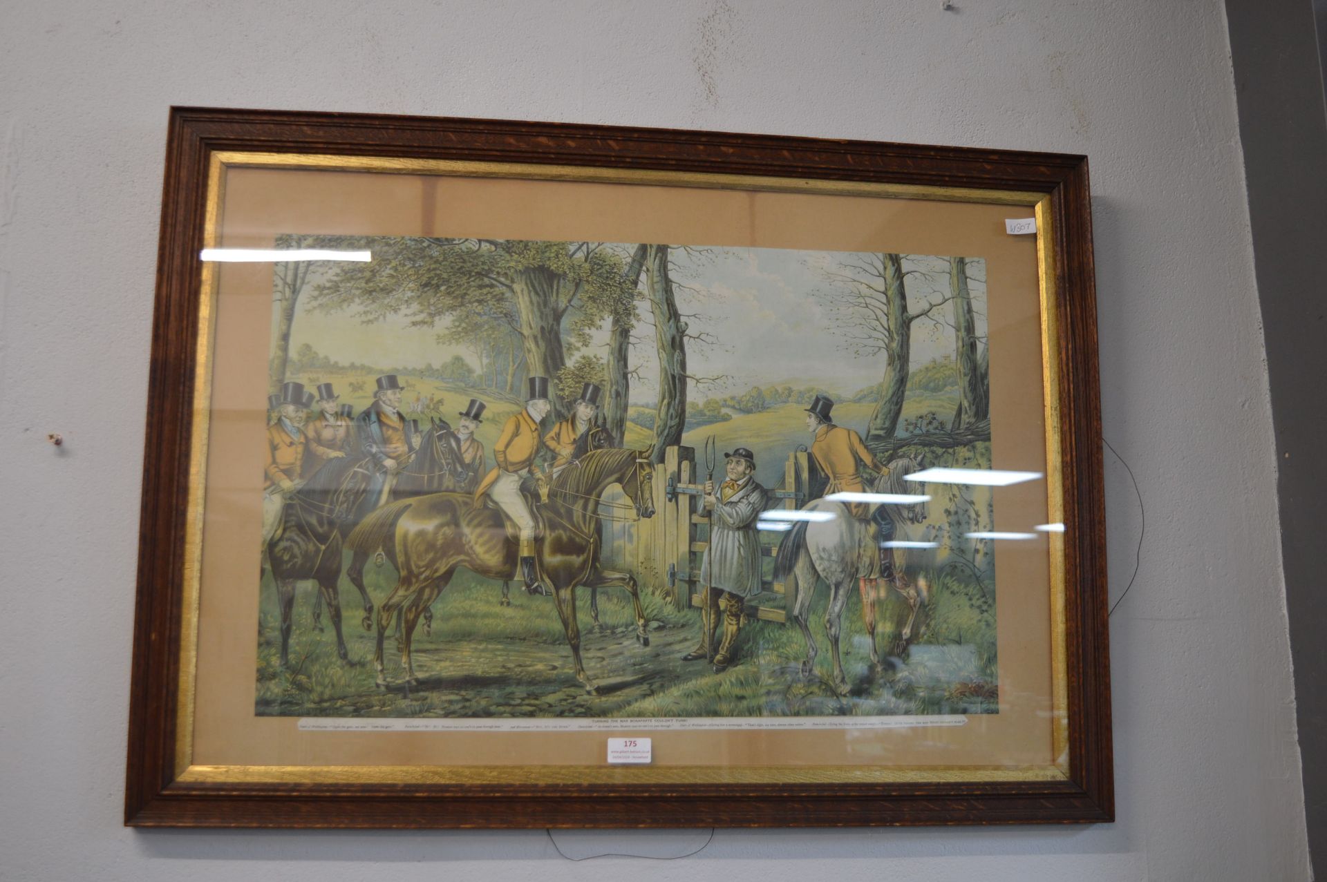 Victorian Framed Hunting Print Featuring the Duke