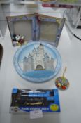 Walt Disney Cinderella Castle Plate, plus Photo Fr