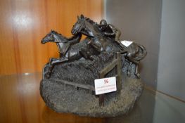 Figure of Two Race Horses and Jockeys