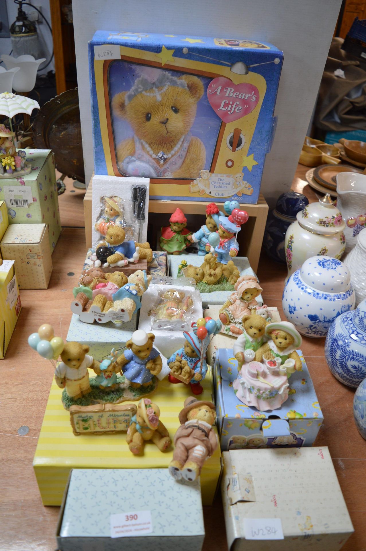 Cherished Teddies Boxed Figures and Teddy Club Box