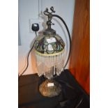 Lead Glass Table Lamp with Fringe