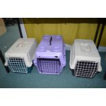 Three Pet Carriers