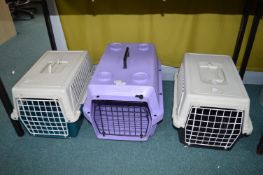 Three Pet Carriers