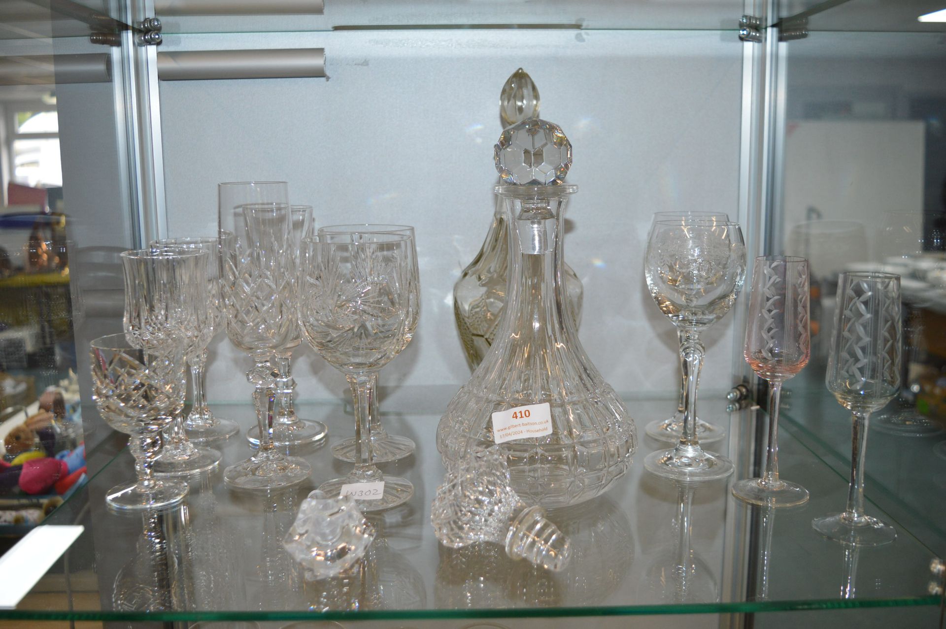 Cut Glass Lead Crystal Decanters, Wine Glasses, et