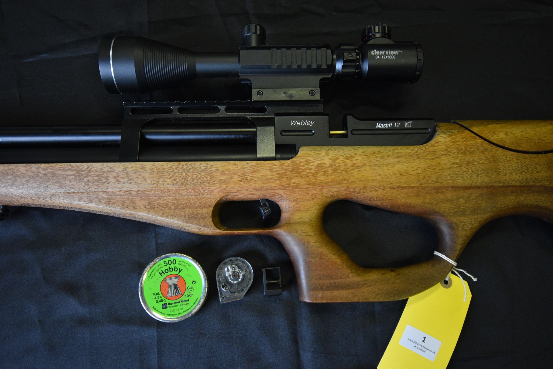 Webley Mastiff 12 Air Rifle with Milbro Telescopic Sight - Image 4 of 4