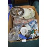 Pottery, Glassware, and EPNS Tray, etc.