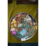 Tray of Vintage Costume Jewellery, Wristwatches, B