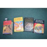 Four Harry Potter First Editions