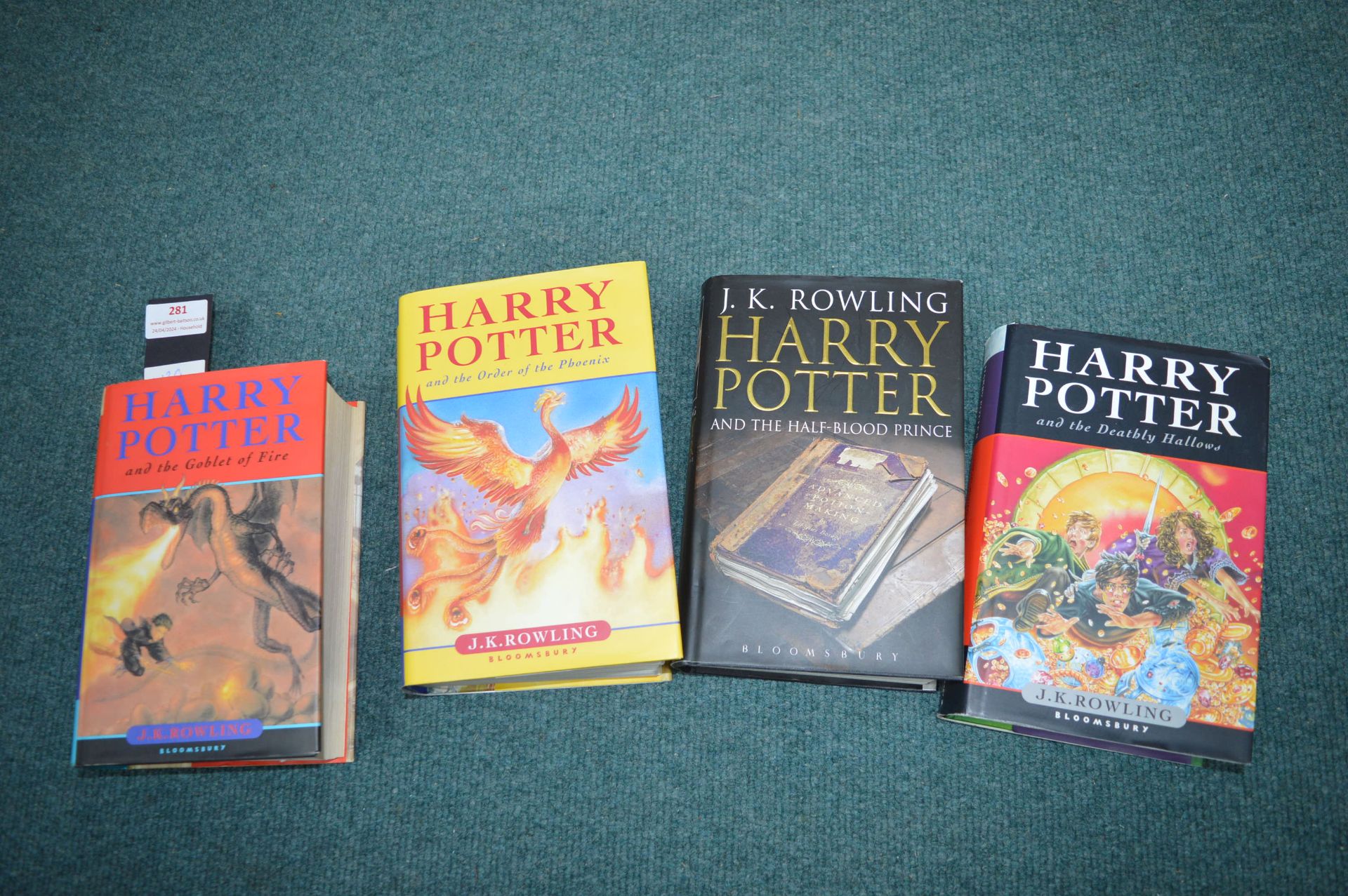 Four Harry Potter First Editions