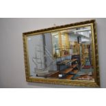 Engraved Glass Gilt Framed Mirror with Sailing Shi