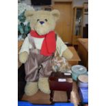 Teddy Bear and a Doll with School Desk