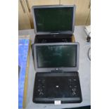 Two Portable DVD Players by Bush and QKK